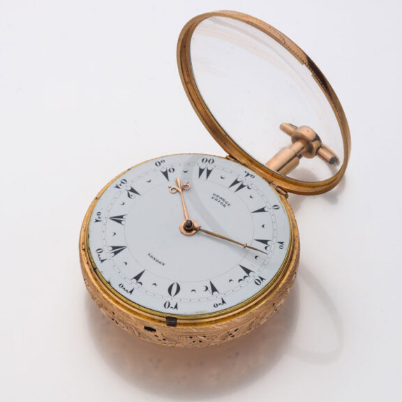 English gold and enamel quarter repeating verge Circa 1810 English gold and enamel quarter repeating verge Circa 1810
