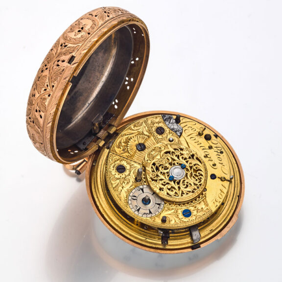 English gold and enamel quarter repeating verge Circa 1810 English gold and enamel quarter repeating verge Circa 1810