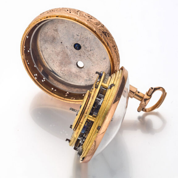English gold and enamel quarter repeating verge Circa 1810 English gold and enamel quarter repeating verge Circa 1810