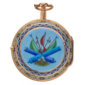 English gold and enamel quarter repeating verge Circa 1810