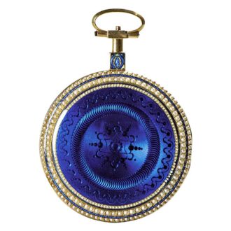 French gold enamel watch with virgule escapement Circa 1820
