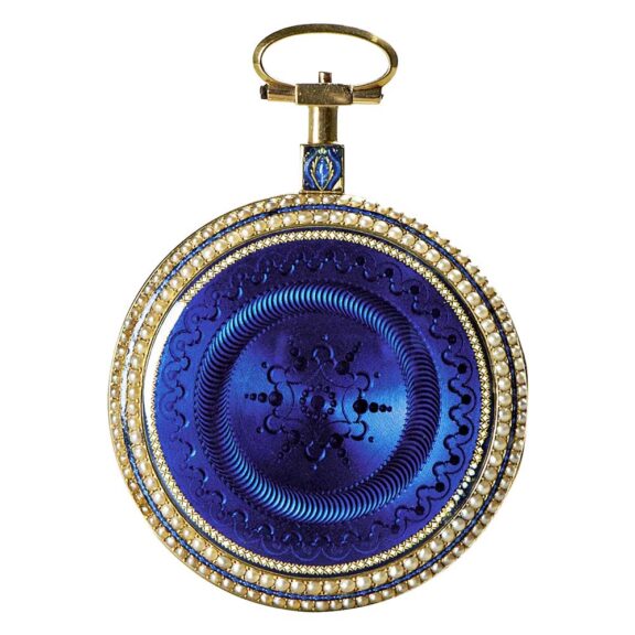 French gold enamel watch with virgule escapement Circa 1820