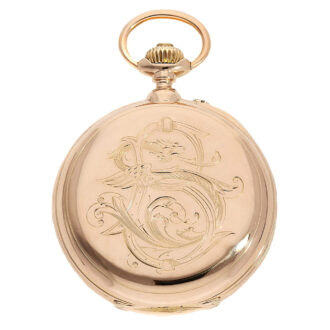 Swiss 18K pink gold chronograph in chronometer quality Circa 1880