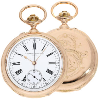 Swiss 18K pink gold chronograph in chronometer quality Circa 1880