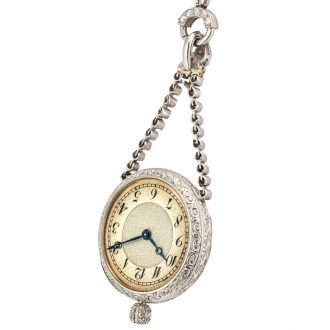 Swiss open faced keyless miniature lady's pendant watch Circa 1910