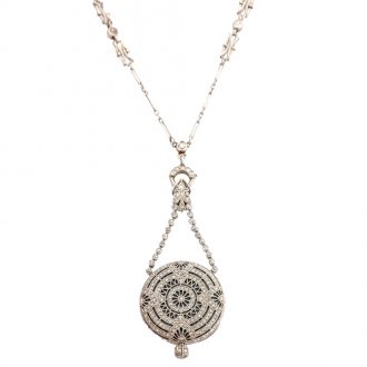 Swiss open faced keyless miniature lady's pendant watch Circa 1910