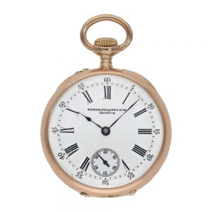 Fine Swiss 18k pink gold lady's pocket watch Circa 1895