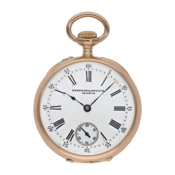 Fine Swiss 18k pink gold lady's pocket watch Circa 1895