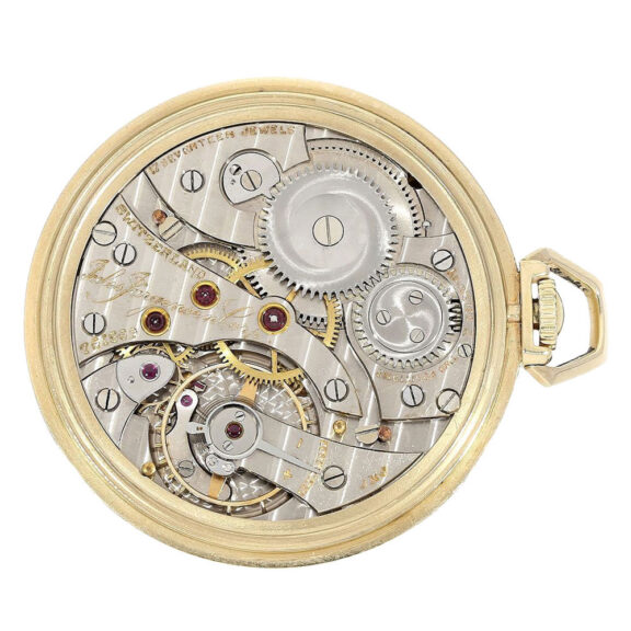 Swiss 14 carat gold open faced lever watch Circa 1939 Swiss 14 carat gold open faced lever watch Circa 1939