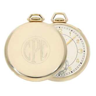 Swiss 14 carat gold open faced lever watch Circa 1939