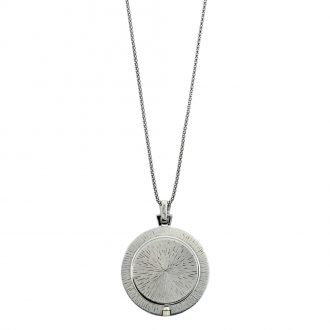 Swiss open faced lady's pendant watch with chain Circa 1980
