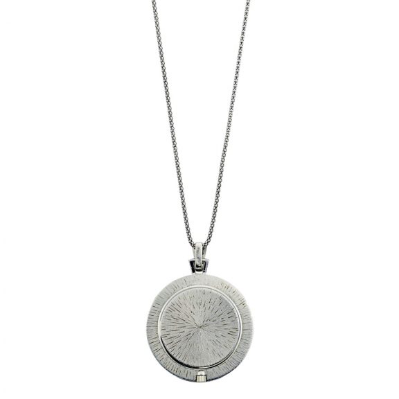 Swiss open faced lady's pendant watch with chain Circa 1980 Swiss open faced lady's pendant watch with chain Circa 1980