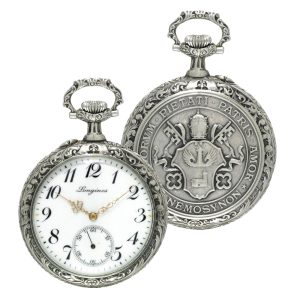 Swiss keyless open faced watch with metal case Circa 1914
