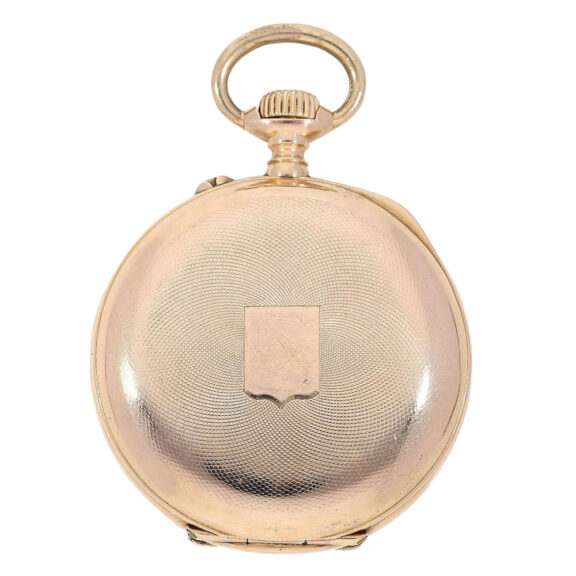 Very rare Swiss 14k gold "digital" pocket watch Circa 1900 Very rare Swiss 14k gold "digital" pocket watch Circa 1900