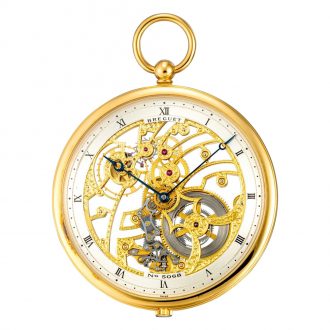 Swiss open faced keyless skeletonized lever watch Circa 1990