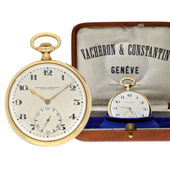 Swiss gold lever pocket watch in original box Circa 1920