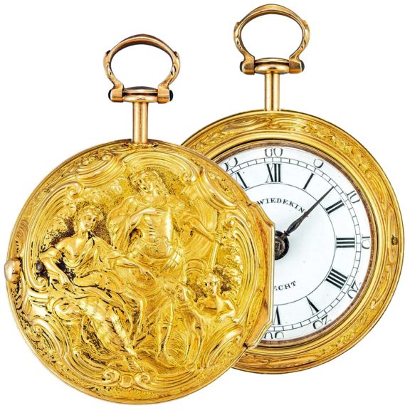 Dutch pair cased repoussé decorated pocket watch Circa 1760
