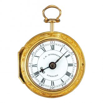 Dutch pair cased repoussé decorated pocket watch Circa 1760