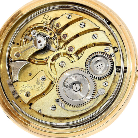 Swiss gold quarter repeater in original box Circa 1910 Swiss gold quarter repeater in original box Circa 1910