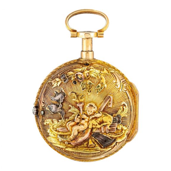 Small Swiss key wound quarter repeating verge watch Circa 1820 Small Swiss key wound quarter repeating verge watch Circa 1820