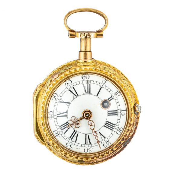 Small Swiss key wound quarter repeating verge watch Circa 1820 Small Swiss key wound quarter repeating verge watch Circa 1820