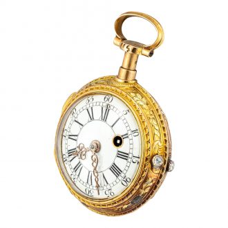 Small Swiss key wound quarter repeating verge watch Circa 1820