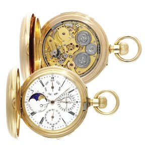 Important Swiss two train perpetual calendar watch Circa 1870 