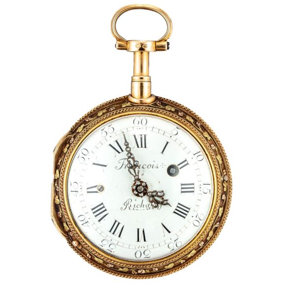 English open faced keywound repeating verge watch Circa 1780 English open faced keywound repeating verge watch Circa 1780