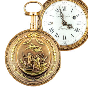 English open faced keywound repeating verge watch Circa 1780