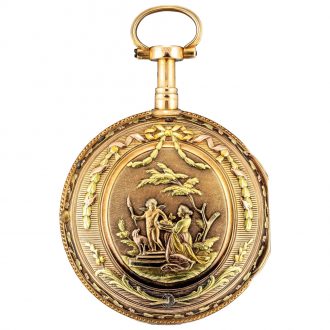English open faced keywound repeating verge watch Circa 1780