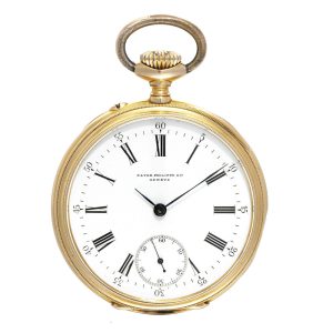 Swiss gold open faced keyless lever watch Circa 1892