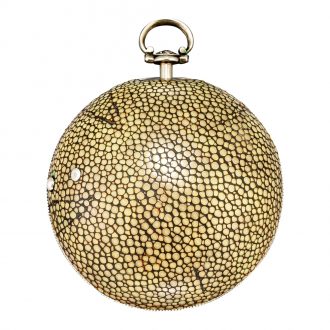 English shagreen verge watch with hidden portrait Circa 1780 English shagreen verge watch with hidden portrait Circa 1780