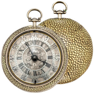 English shagreen verge watch with hidden portrait Circa 1780