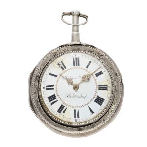 German silver a toc & a tact repeating pocket watch Circa 1780