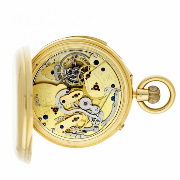 English gold repeating chronograph with tourbillon Circa 1931 English gold repeating chronograph with tourbillon Circa 1931