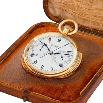 English gold repeating chronograph with tourbillon Circa 1931 English gold repeating chronograph with tourbillon Circa 1931