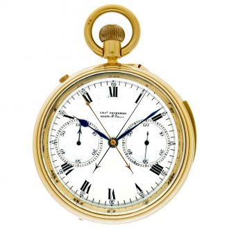English gold repeating chronograph with tourbillon Circa 1931