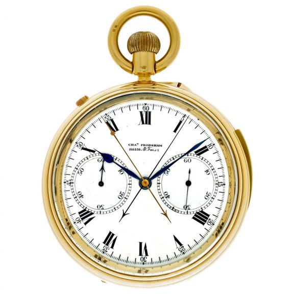 English gold repeating chronograph with tourbillon Circa 1931 English gold repeating chronograph with tourbillon Circa 1931