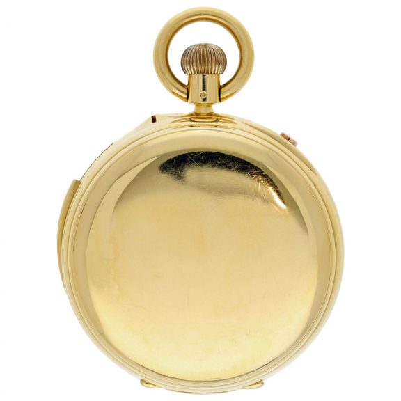 English gold repeating chronograph with tourbillon Circa 1931 English gold repeating chronograph with tourbillon Circa 1931