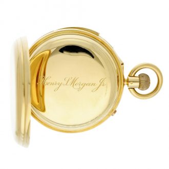 English gold repeating chronograph with tourbillon Circa 1931 English gold repeating chronograph with tourbillon Circa 1931