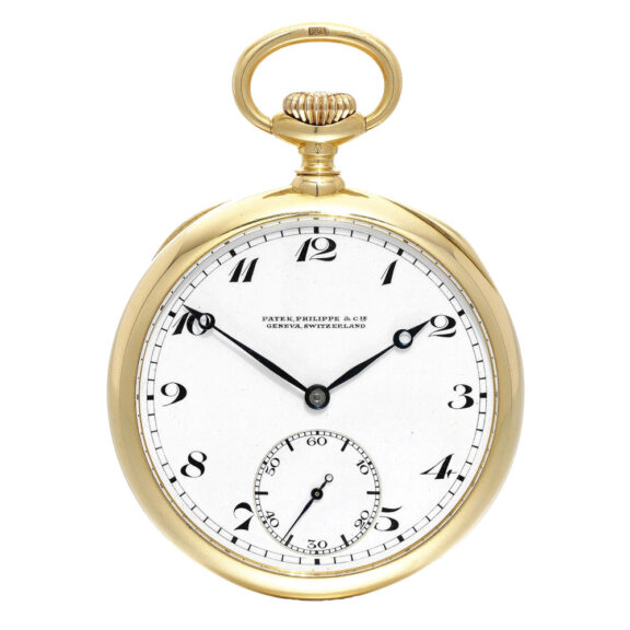 Fine and rare Swiss gold keyless lever watch Circa 1913