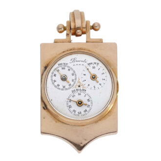 Rare Swiss 14k pink gold pedometer form watch Circa 1890