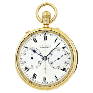 English gold minute repeater with chronograph Circa 1891