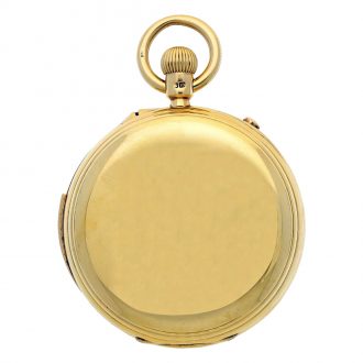 English gold minute repeater with chronograph Circa 1891