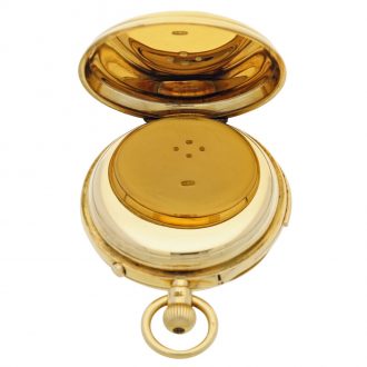 English gold minute repeater with chronograph Circa 1891