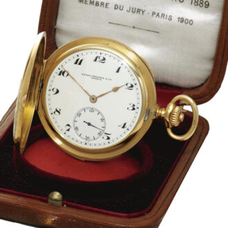 Swiss gold quarter repeating keyless lever watch Circa 1921