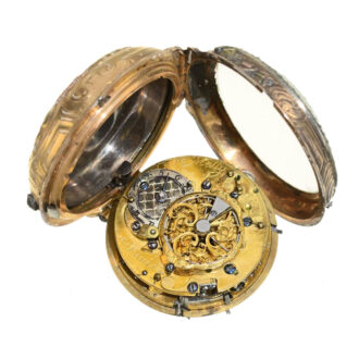 French four coloured gold repeating verge watch Circa 1770
