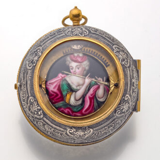 A French silver single handed oignon verge watch Circa 1700