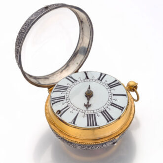 A French silver single handed oignon verge watch Circa 1700