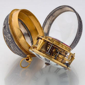A French silver single handed oignon verge watch Circa 1700
